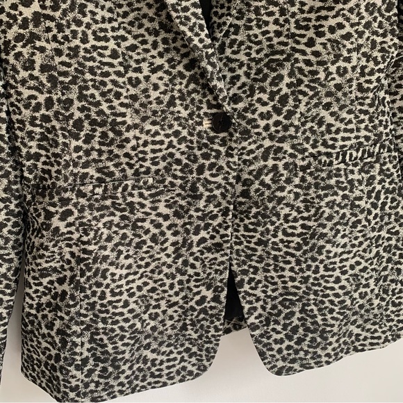 Banana Republic ~nwot ~Long and Lean Metallic Animal Print Blazer - Picture 6 of 14